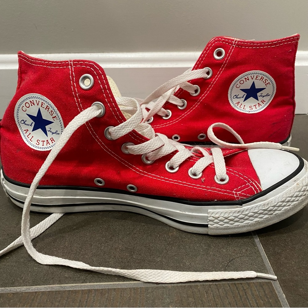 Red High Top Converse